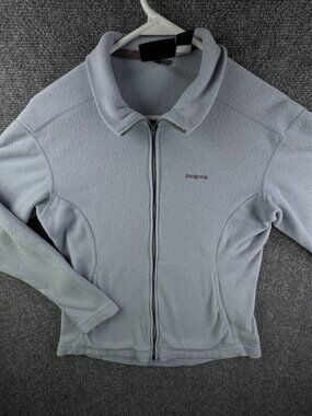 Patagonia Synchilla Jacket Women Ice Blue Fleece Full Zip Medium Lightweight